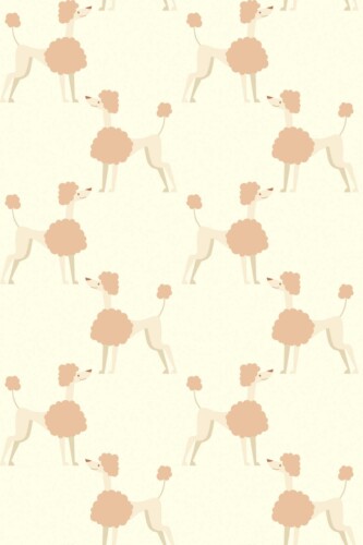 Non-pasted wallpaper with playful yellow dog design by Fancy Walls