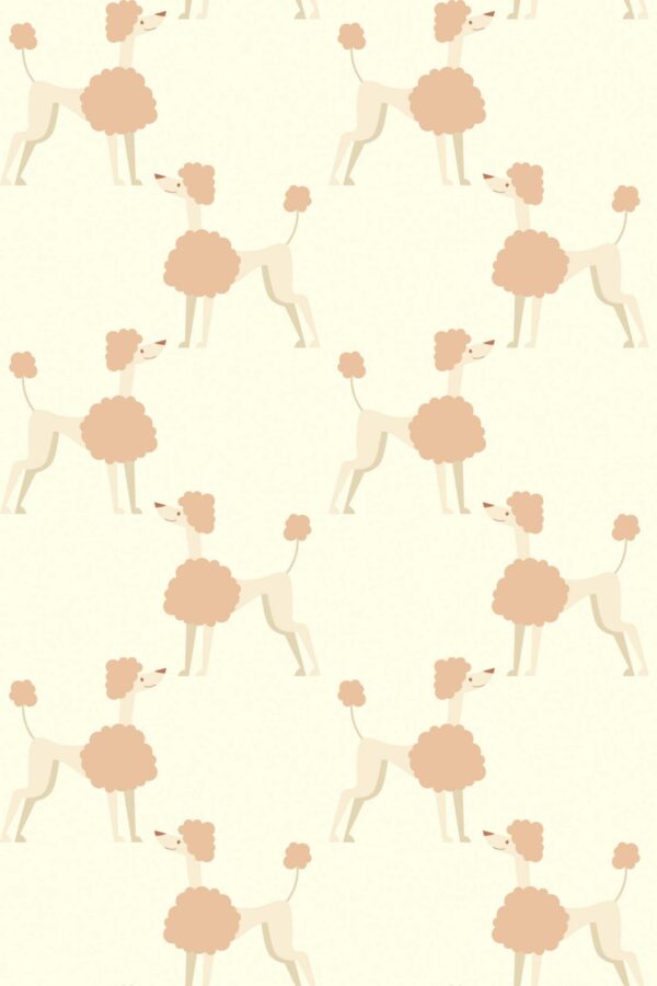 Non-pasted wallpaper with playful yellow dog design by Fancy Walls