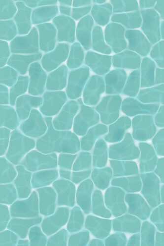 Pattern repeat of Pool water removable wallpaper design