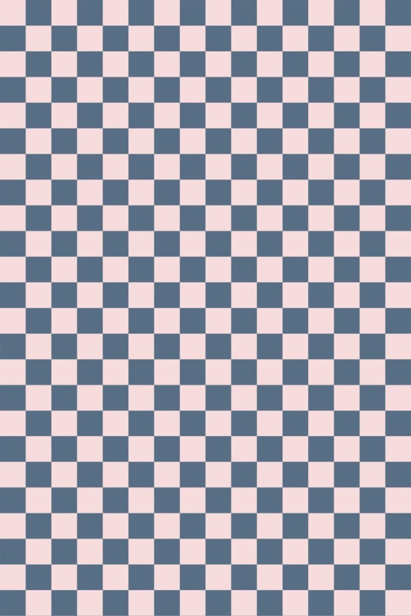 Fancy Walls Powder Pink PurpleCheckered Blue self-adhesive wallpaper