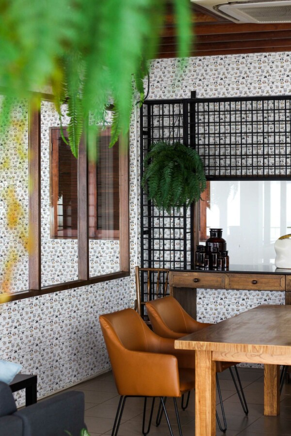 Non-pasted wallpaper with colorful dog pattern by Fancy Walls