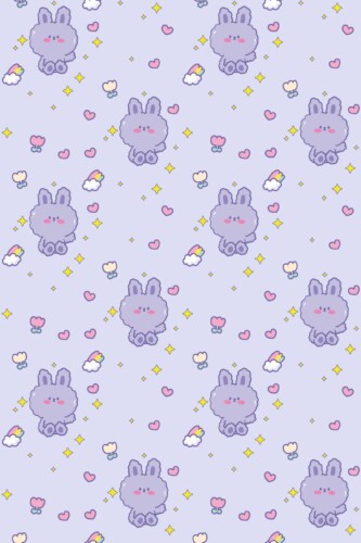 Fancy Walls Purple Animal wallpaper for Kids room walls in Cute Kawaii style traditional wallpaper.