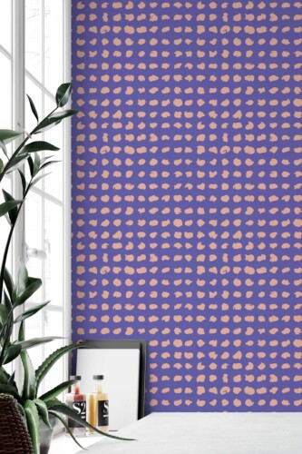 Fancy Walls Purple Neatly Ordered Cheetah Spots Vibrant self-adhesive wallpaper