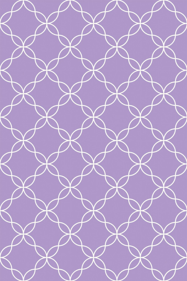 Pattern repeat of Purple Powder Room removable wallpaper design