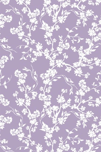 Pattern repeat of Purple sakura removable wallpaper design