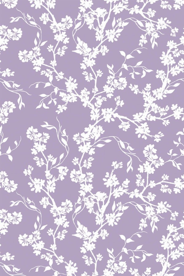 Pattern repeat of Purple sakura removable wallpaper design