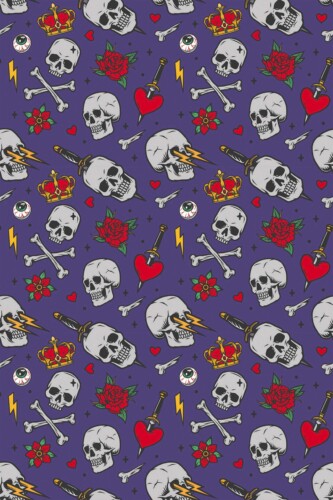 Unpasted Skull Essence wallpaper design by Fancy Walls