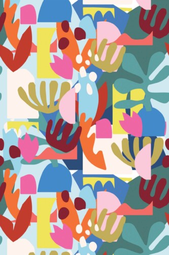Colorful Bloom Essence Self-Adhesive Wallpaper by Fancy Walls