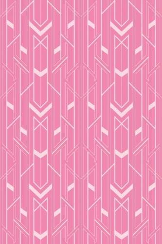 Pattern repeat of Radiant Pink Deco removable wallpaper design