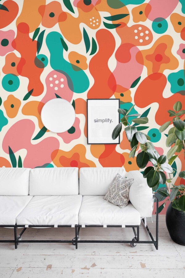 Fancy Walls Floral Burst peel and stick wall murals