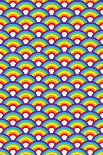 Pattern repeat of Rainbow spears removable wallpaper design