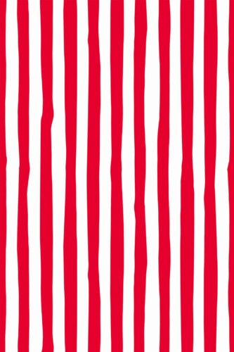 Pattern repeat of Red hand drawn stripes removable wallpaper design