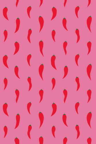 Pattern repeat of Red hot chili peppers removable wallpaper design