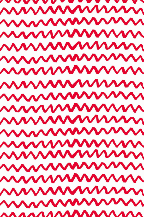 Pattern repeat of Red modern chevron removable wallpaper design