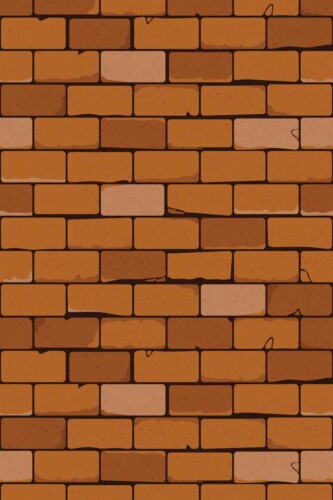 Self-Adhesive Wallpaper with Red Textured Bricks by Fancy Walls.