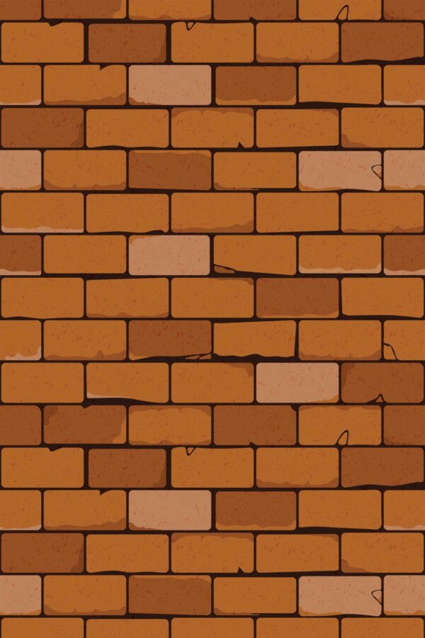 Self-Adhesive Wallpaper with Red Textured Bricks by Fancy Walls.