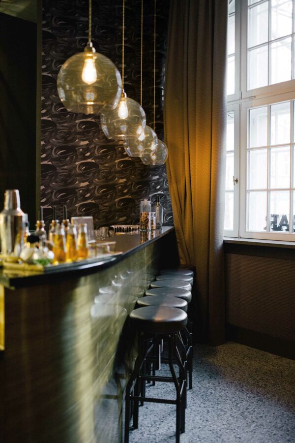 Fancy Walls Peel and Stick Wallpaper in NoirBrush Design