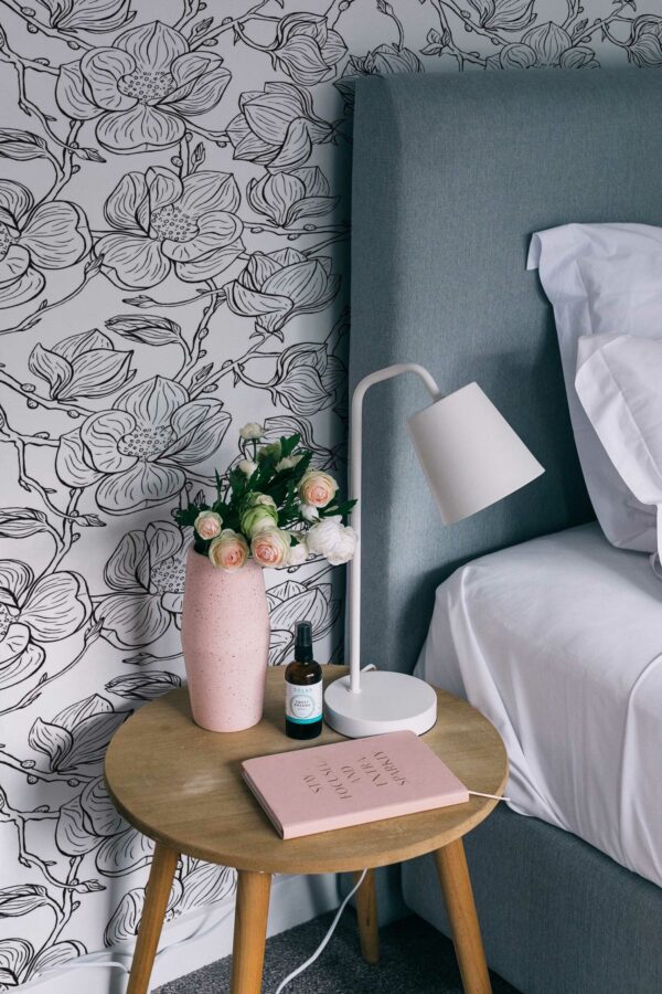 Fancy Walls peel and stick wallpaper featuring Magnolia Elegance