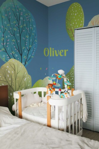 Fancy Walls' Colorful Trees Peel and Stick Wall Murals