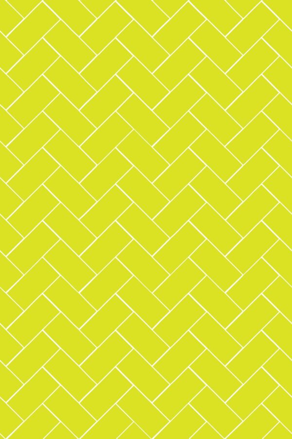 Fancy Walls peel and stick wallpaper featuring Chartreuse herringbone tiles