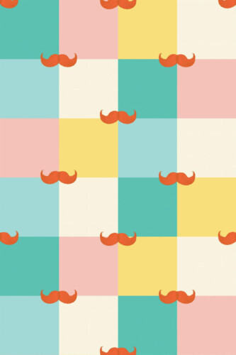 Pattern repeat of Retro barber removable wallpaper design