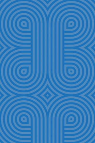 Pattern repeat of Retro Blues Geometry removable wallpaper design