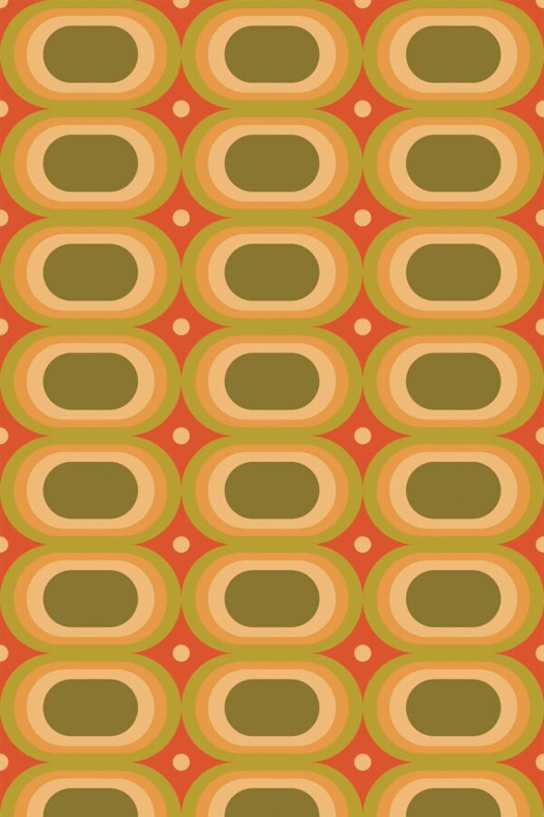 Fancy Walls Retro Brown and Red traditional wallpaper