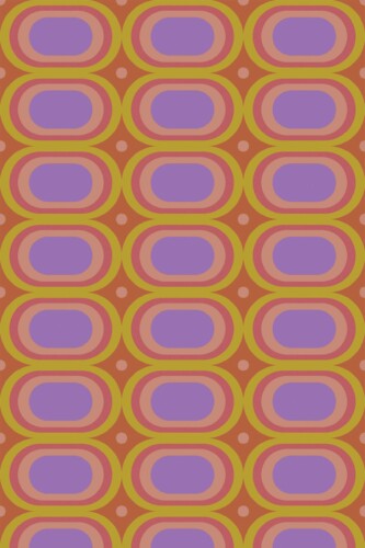 Fancy Walls Retro Funky Purple and Brown traditional wallpaper