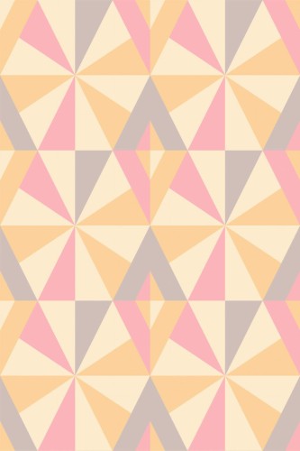 Pattern repeat of Retro geometric removable wallpaper design