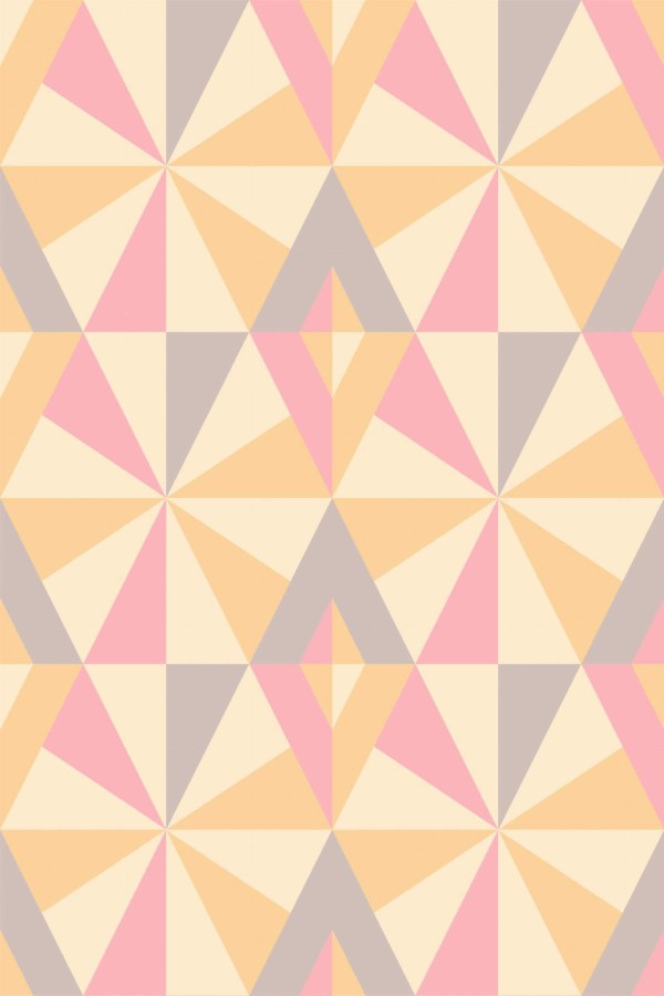 Pattern repeat of Retro geometric removable wallpaper design