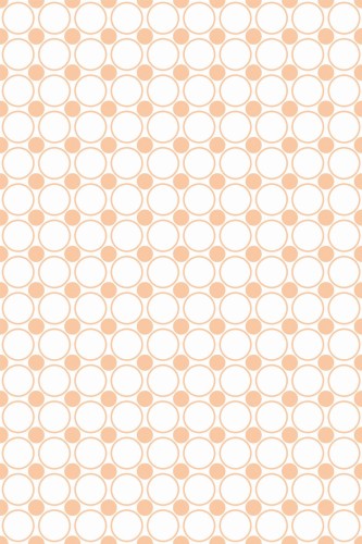 Pattern repeat of Retro geometric polka dot removable wallpaper design