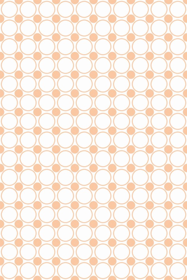 Pattern repeat of Retro geometric polka dot removable wallpaper design