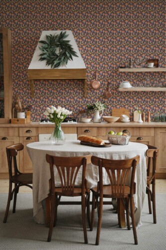 Retro Mushroom Mélange removable wallpaper from Fancy Walls