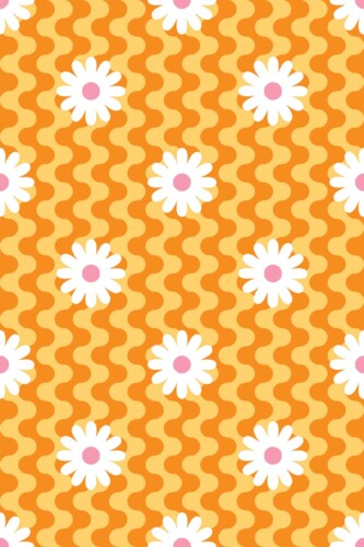 Unpasted wallpaper with Daisy Splash pattern by Fancy Walls