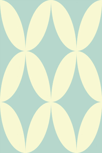 Pattern repeat of Retro oval removable wallpaper design