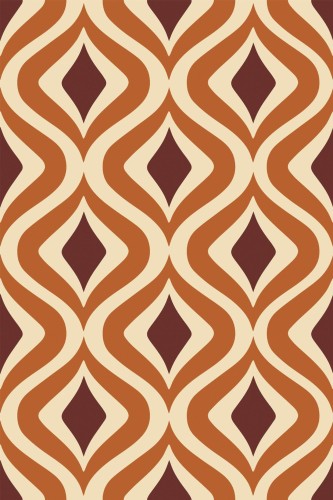 Pattern repeat of Retro removable wallpaper design
