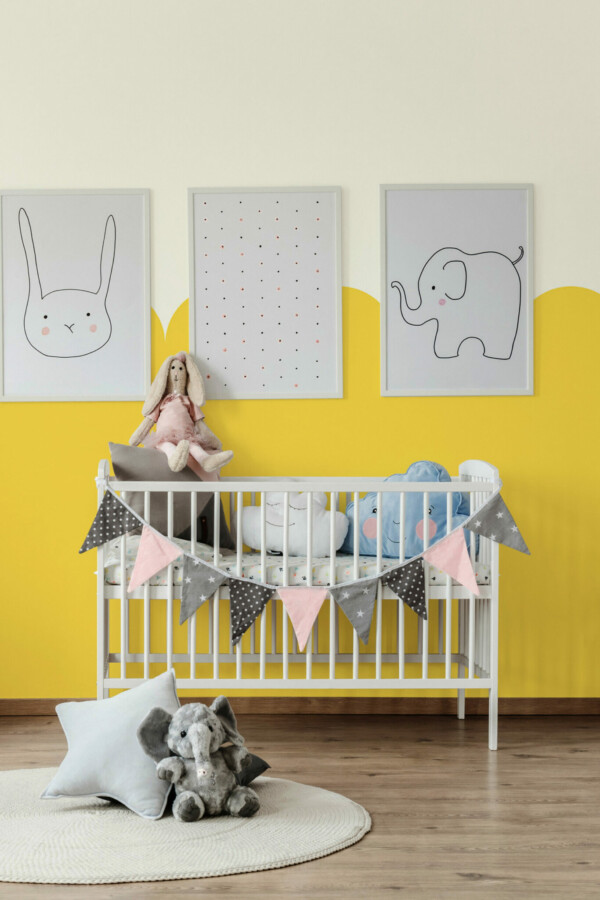 Fancy Walls wall paper mural in Ascetic Yellow Symphony Wall Mural design