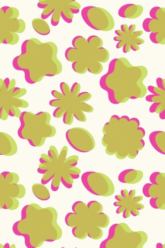 Pattern repeat of Risograph effect removable wallpaper design