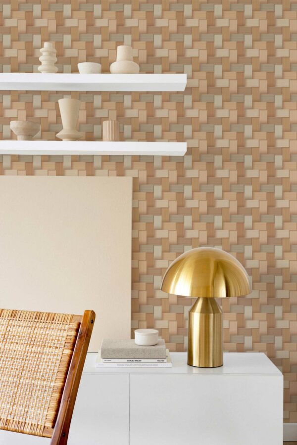 Rustic Plaid Charm self-adhesive wallpaper by Fancy Walls