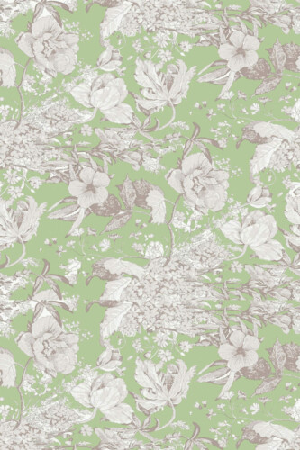 Pattern repeat of Sage garden removable wallpaper design