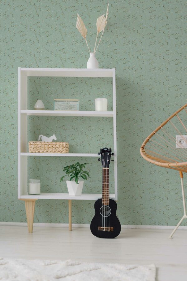 Verdant Sage Whispers removable wallpaper from Fancy Walls