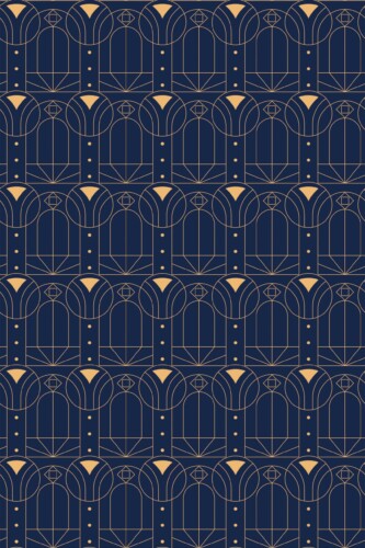Blue Elegant Art Deco unpasted wallpaper by Fancy Walls