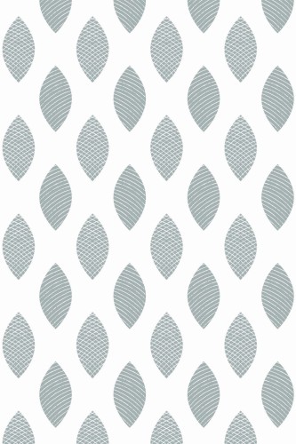 Pattern repeat of Scandi leaf removable wallpaper design