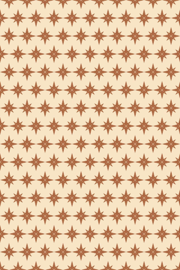 Pattern repeat of Scandinavian stars removable wallpaper design