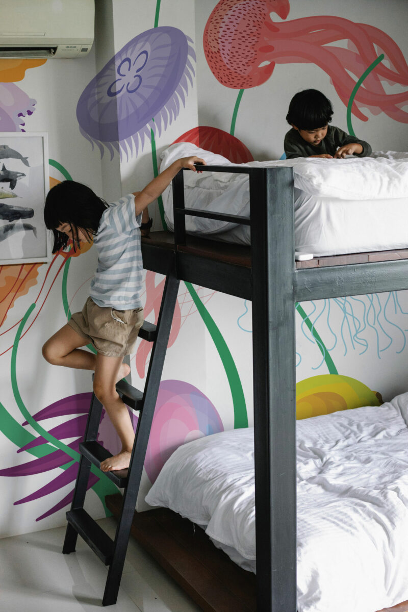 Sea World Adventure peel and stick or non-pasted wall mural. Fancy Walls removable self-adhesive or traditional PVC-free and eco-friendly nautical colorful mural wallpaper for nursery and kids room