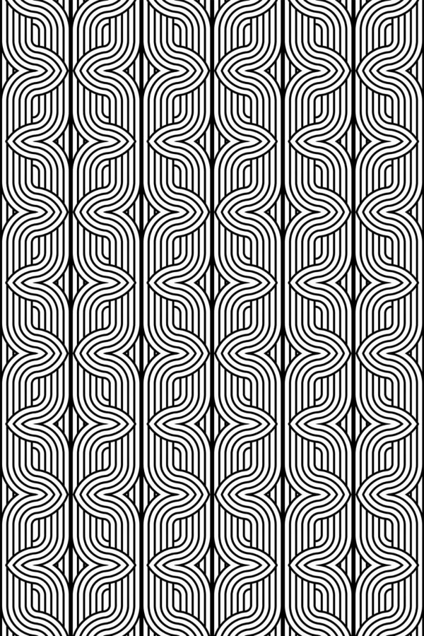 Pattern repeat of Seamless art deco removable wallpaper design