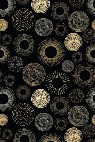 Pattern repeat of Seamless circles removable wallpaper design