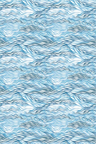 Fancy Walls Seamless Handdrawn Blue Waves unpasted wallpaper