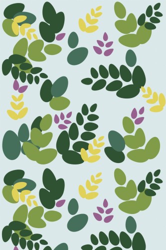 Pattern repeat of Seamless leaf removable wallpaper design