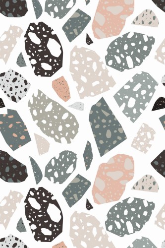 Pattern repeat of Seamless terrazzo removable wallpaper design